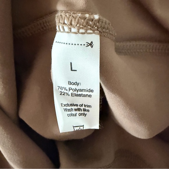 brown bodycon wrap skirt dress with shorts skort 23544 - Picture 6 of 9